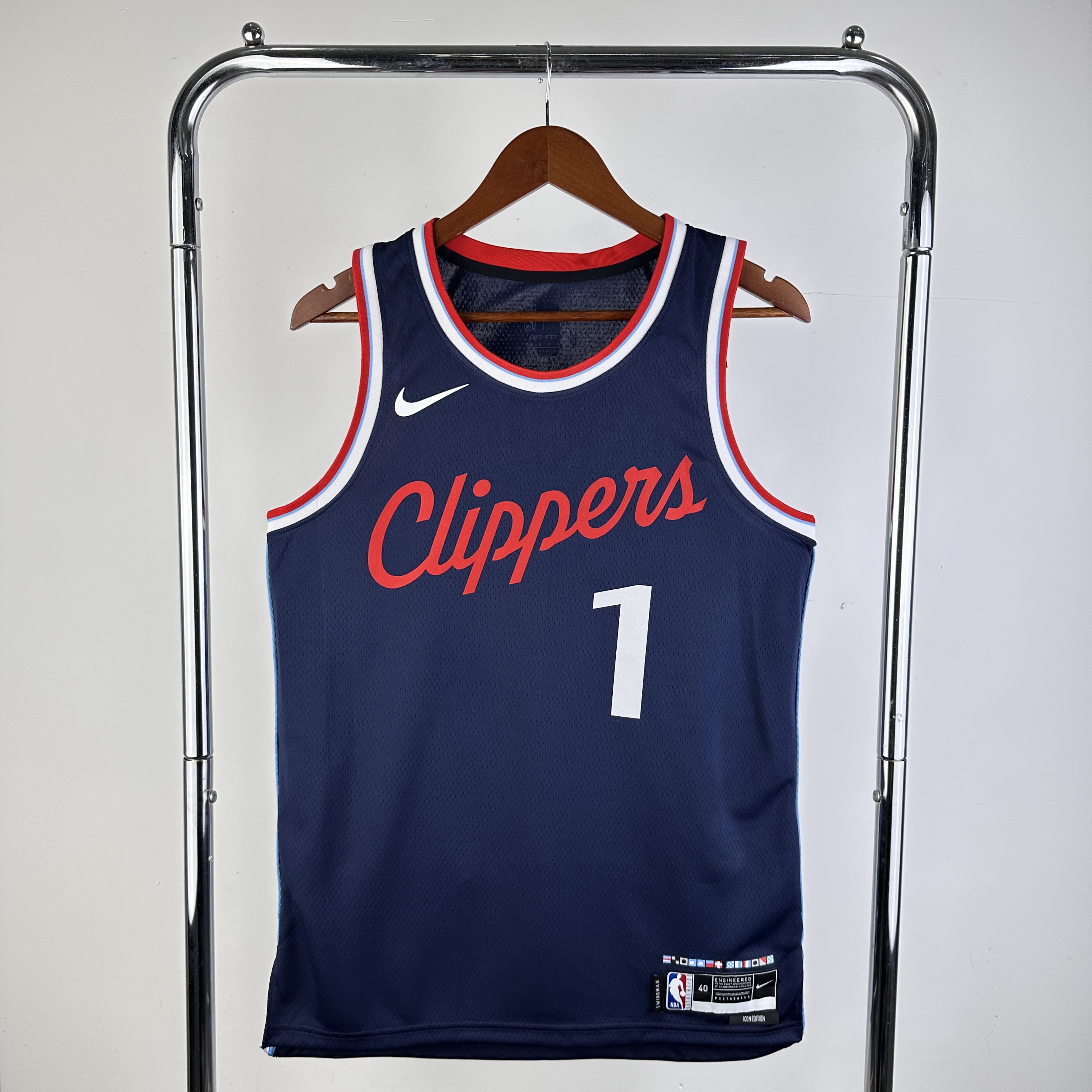 Men Los Angeles Clippers #1 Harden Blue Season Nike 2024 NBA Jersey->->NBA Jersey